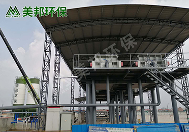 湖南湘潭河道淤泥脫水現(xiàn)場(chǎng)